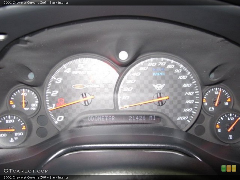 Black Interior Gauges for the 2001 Chevrolet Corvette Z06 #64068074