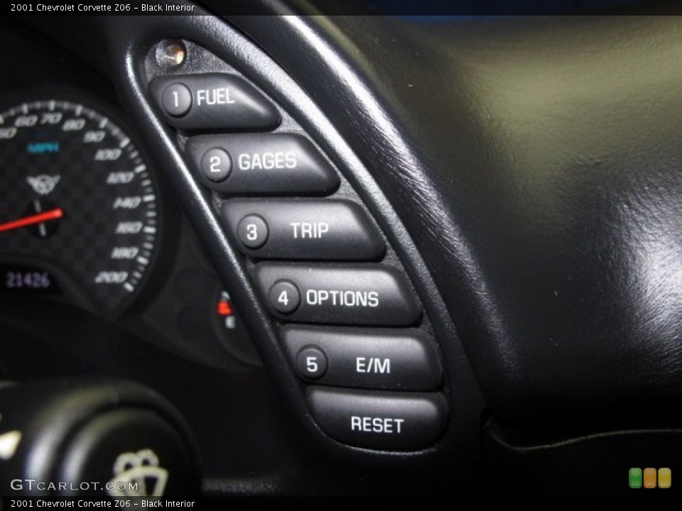 Black Interior Controls for the 2001 Chevrolet Corvette Z06 #64068107
