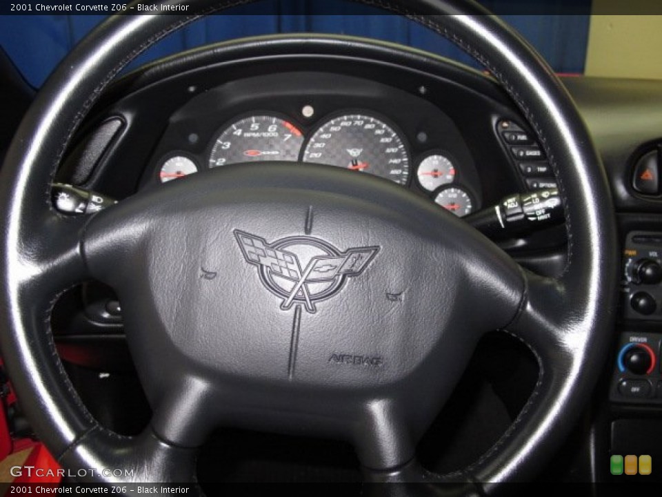 Black Interior Steering Wheel for the 2001 Chevrolet Corvette Z06 #64068116