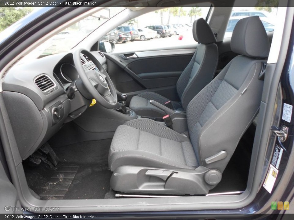 Titan Black Interior Photo for the 2012 Volkswagen Golf 2 Door #64071008