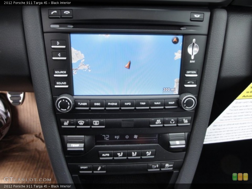 Black Interior Navigation for the 2012 Porsche 911 Targa 4S #64074750