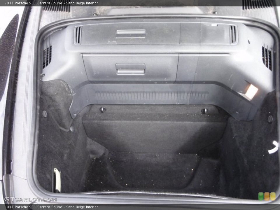 Sand Beige Interior Trunk for the 2011 Porsche 911 Carrera Coupe #64075692