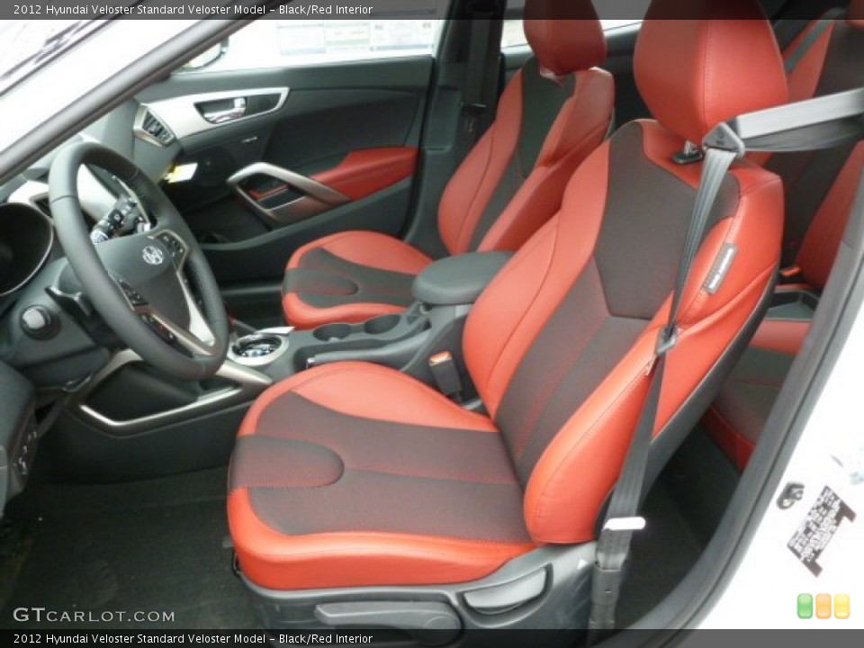 Black/Red Interior Front Seat for the 2012 Hyundai Veloster  #64078487