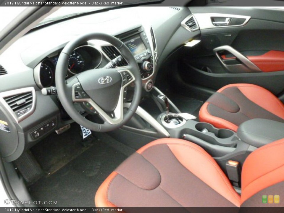 Black/Red Interior Prime Interior for the 2012 Hyundai Veloster  #64078496
