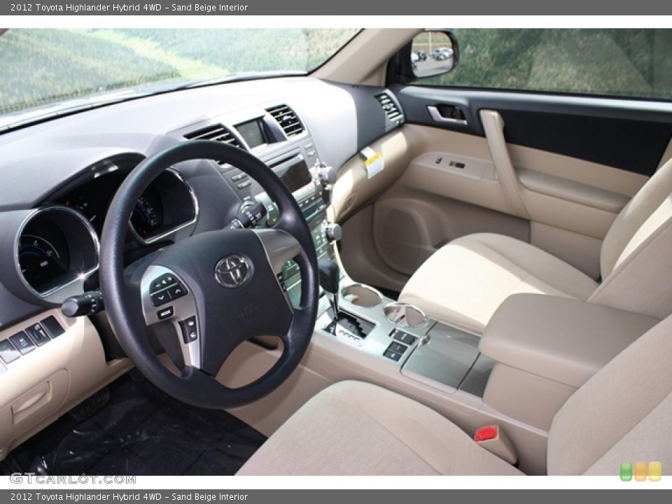 Sand Beige Interior Photo for the 2012 Toyota Highlander Hybrid 4WD #64084727