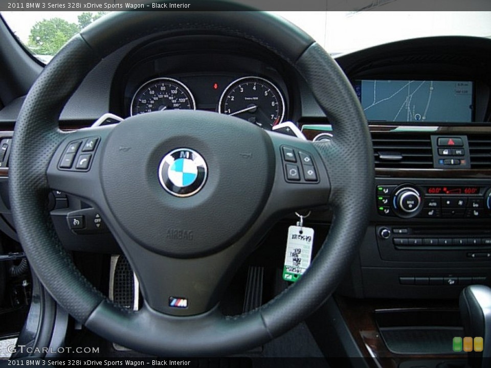 Black Interior Steering Wheel for the 2011 BMW 3 Series 328i xDrive Sports Wagon #64084976