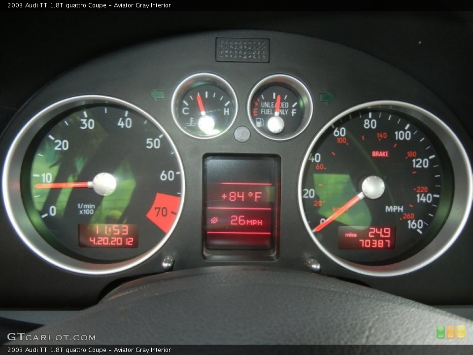 Aviator Gray Interior Gauges for the 2003 Audi TT 1.8T quattro Coupe #64105236
