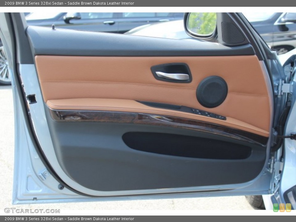 Saddle Brown Dakota Leather Interior Door Panel for the 2009 BMW 3 Series 328xi Sedan #64111584