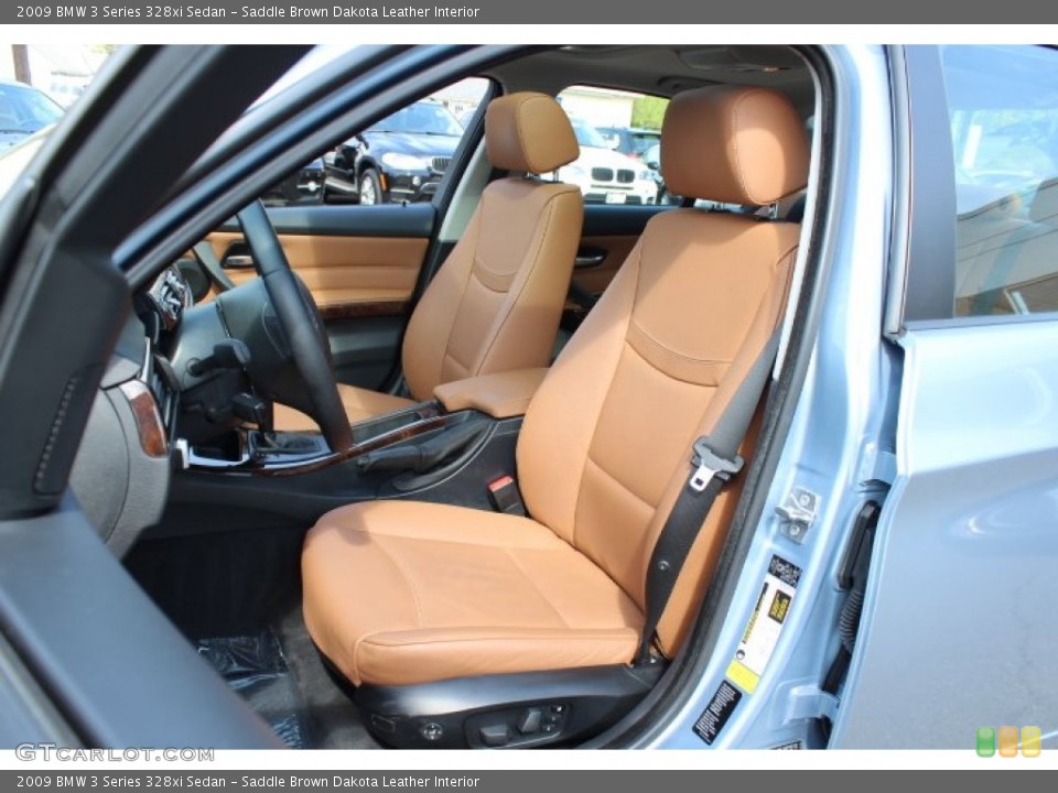 Saddle Brown Dakota Leather Interior Front Seat for the 2009 BMW 3 Series 328xi Sedan #64111611