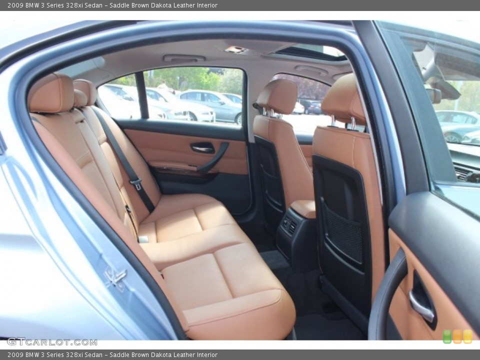 Saddle Brown Dakota Leather Interior Rear Seat for the 2009 BMW 3 Series 328xi Sedan #64111719