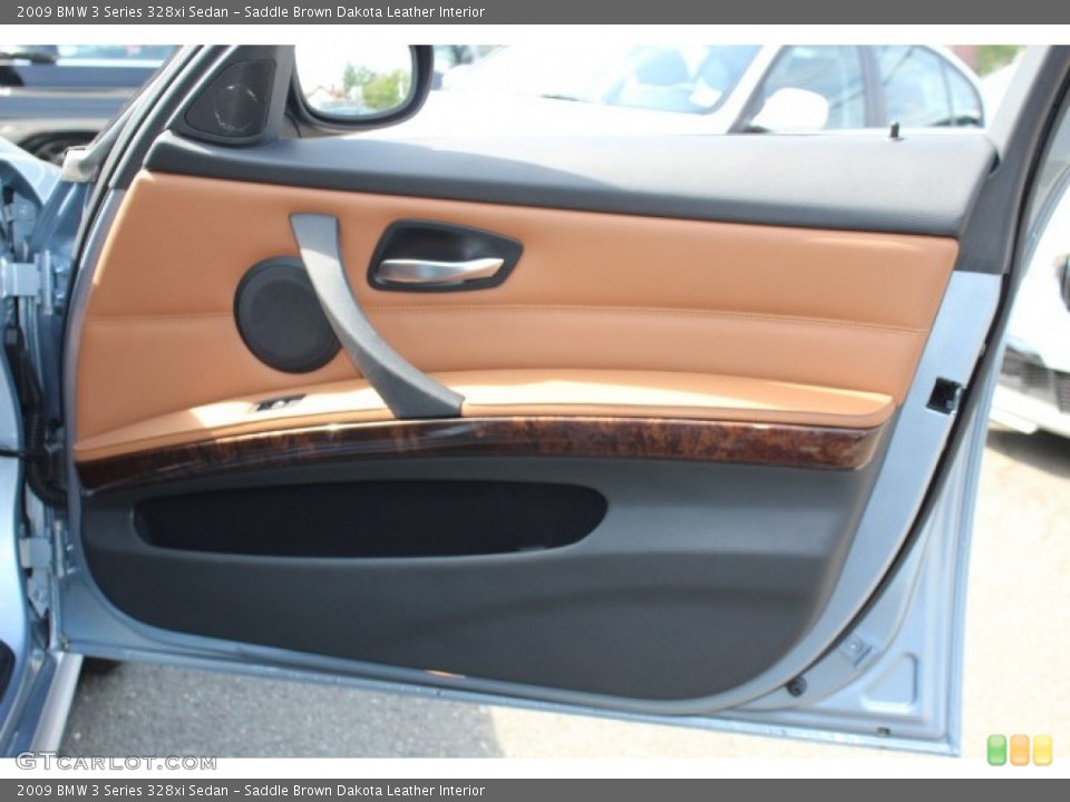 Saddle Brown Dakota Leather Interior Door Panel for the 2009 BMW 3 Series 328xi Sedan #64111728