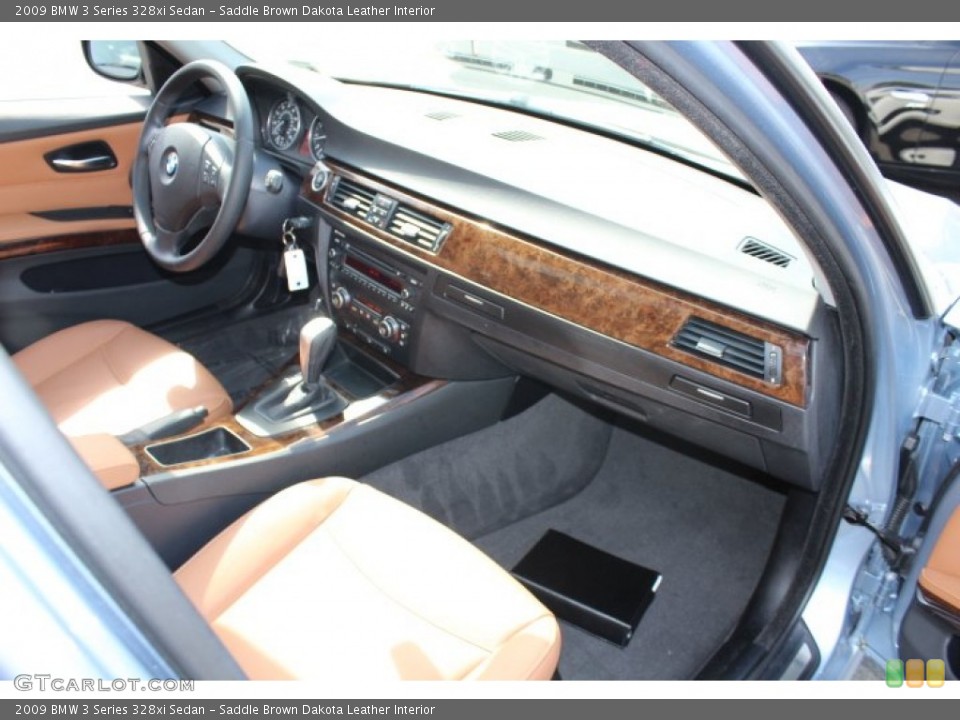 Saddle Brown Dakota Leather Interior Dashboard for the 2009 BMW 3 Series 328xi Sedan #64111737