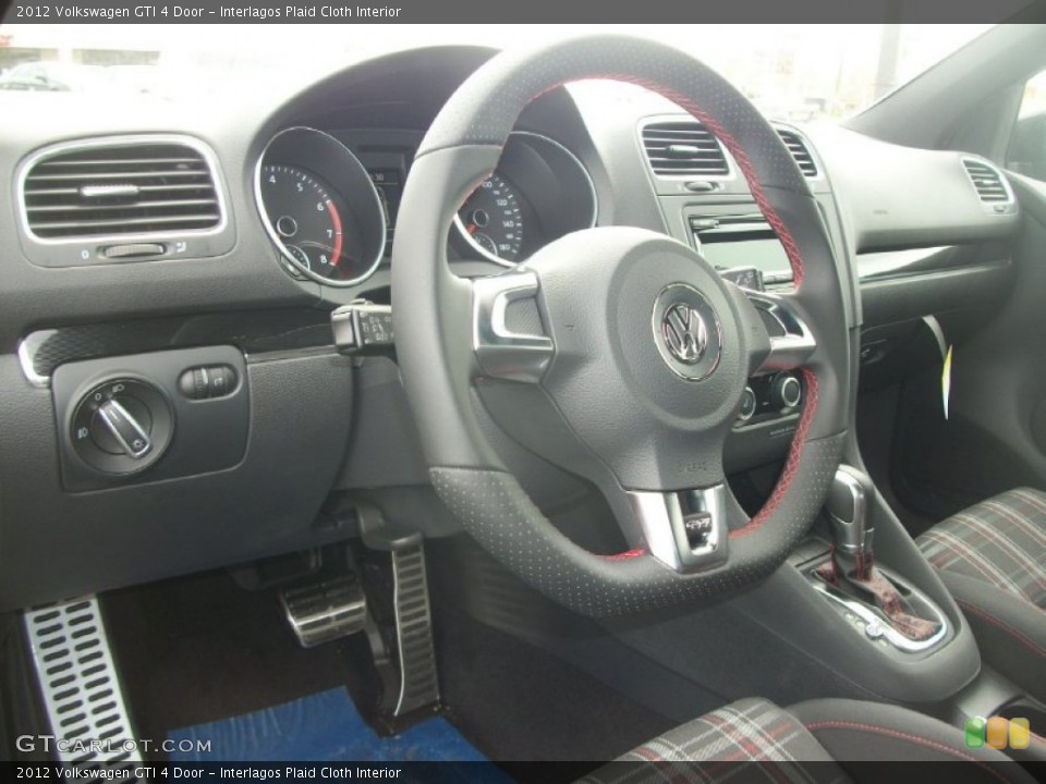 Interlagos Plaid Cloth Interior Steering Wheel for the 2012 Volkswagen GTI 4 Door #64115304