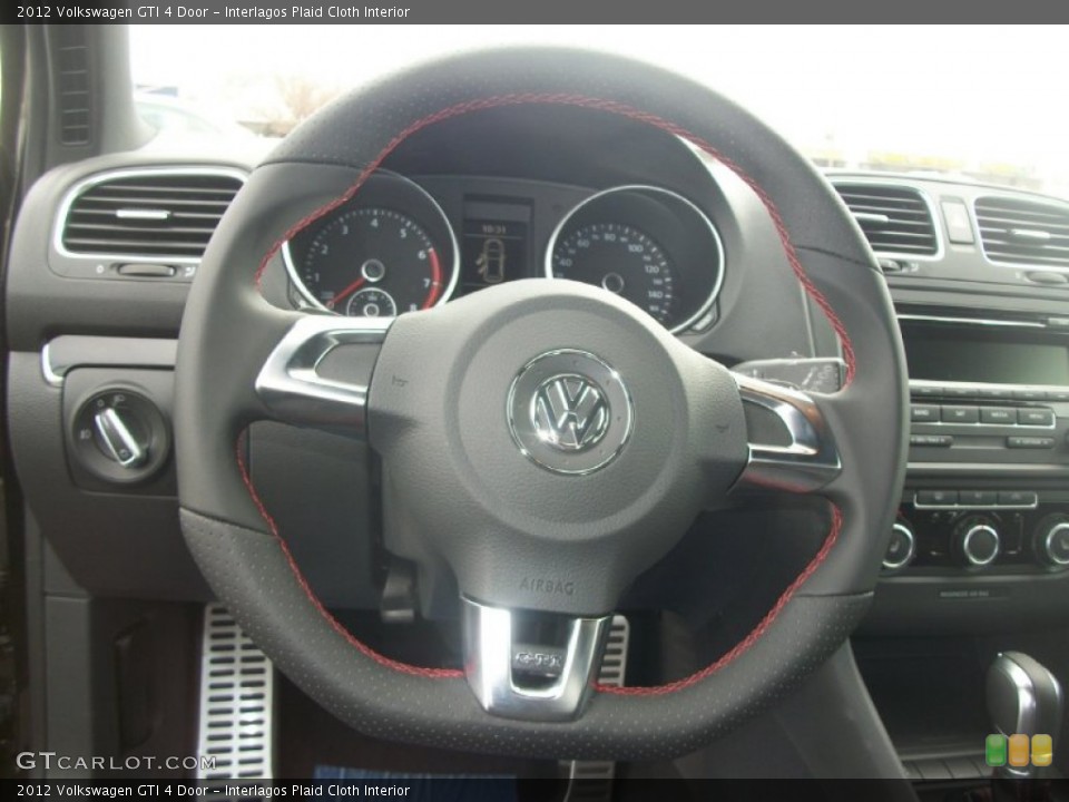 Interlagos Plaid Cloth Interior Steering Wheel for the 2012 Volkswagen GTI 4 Door #64115349