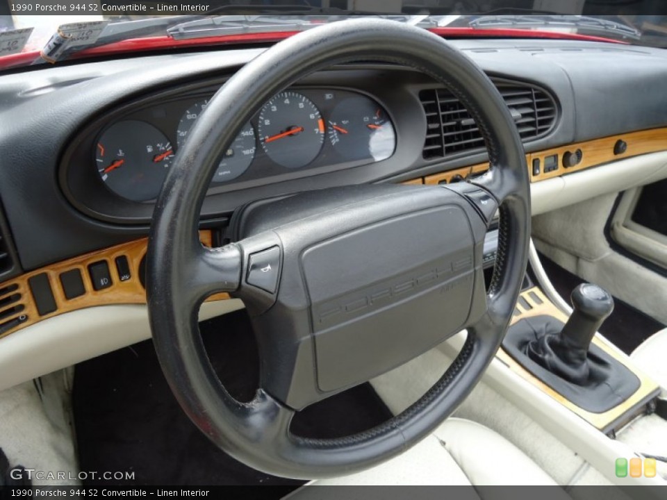 Linen Interior Steering Wheel for the 1990 Porsche 944 S2 Convertible #64117287