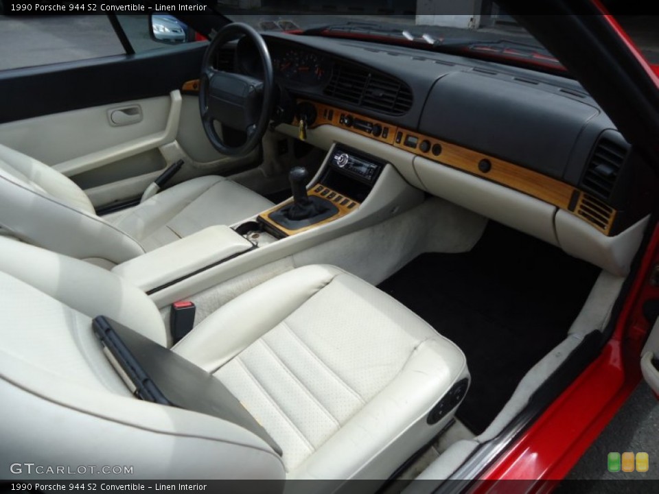 Linen Interior Photo for the 1990 Porsche 944 S2 Convertible #64117304