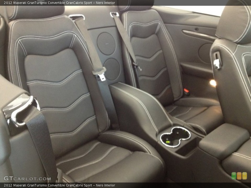 Nero Interior Rear Seat for the 2012 Maserati GranTurismo Convertible GranCabrio Sport #64122016