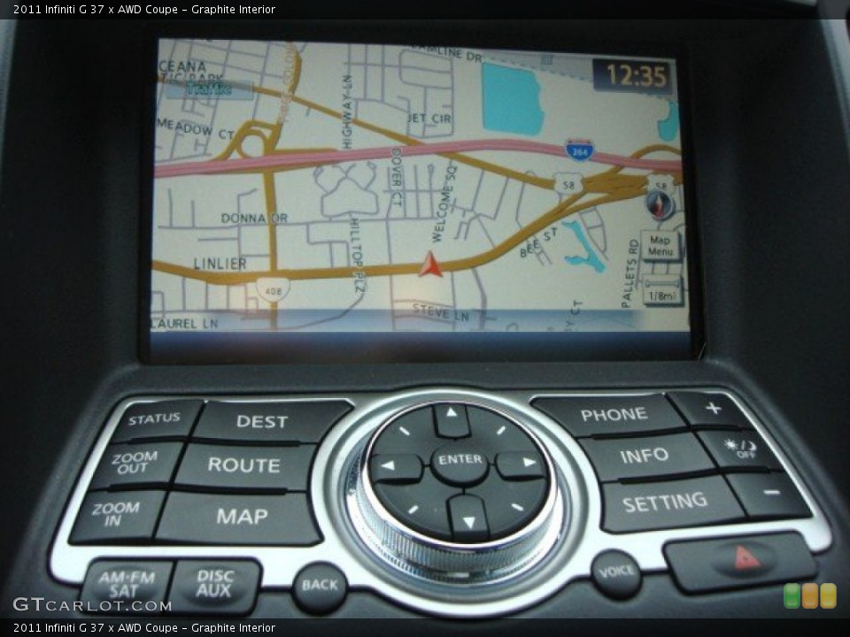 Graphite Interior Navigation for the 2011 Infiniti G 37 x AWD Coupe #64131205