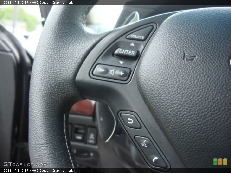 Graphite Interior Controls for the 2011 Infiniti G 37 x AWD Coupe #64131256