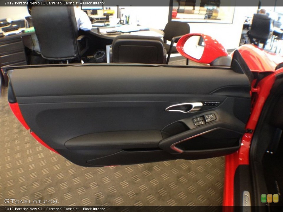Black Interior Door Panel for the 2012 Porsche New 911 Carrera S Cabriolet #64138327
