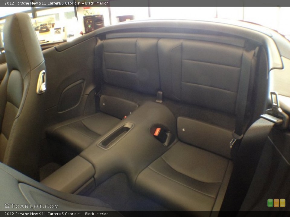 Black Interior Rear Seat for the 2012 Porsche New 911 Carrera S Cabriolet #64138360