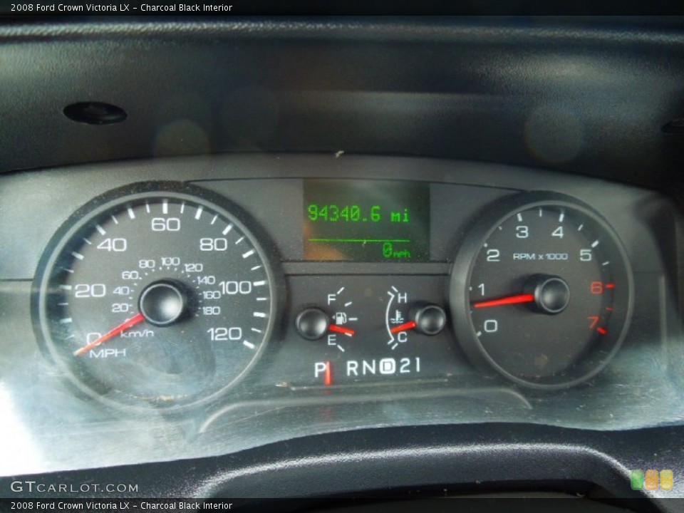 Charcoal Black Interior Gauges for the 2008 Ford Crown Victoria LX #64144558
