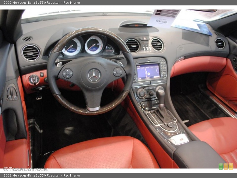 Red Interior Dashboard for the 2009 Mercedes-Benz SL 550 Roadster #64150269