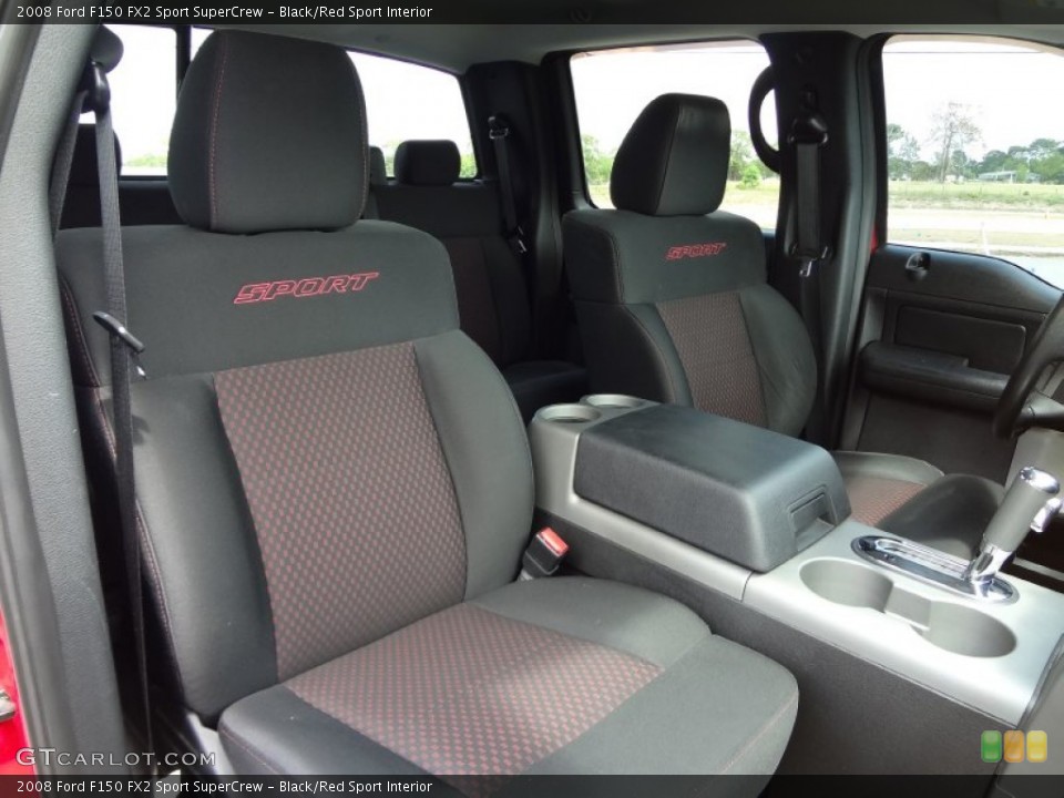 Black/Red Sport Interior Photo for the 2008 Ford F150 FX2 Sport SuperCrew #64150842