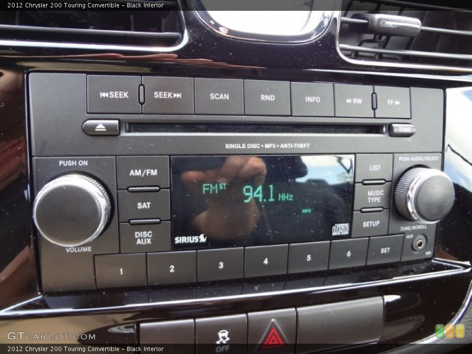 Black Interior Audio System for the 2012 Chrysler 200 Touring Convertible #64151813