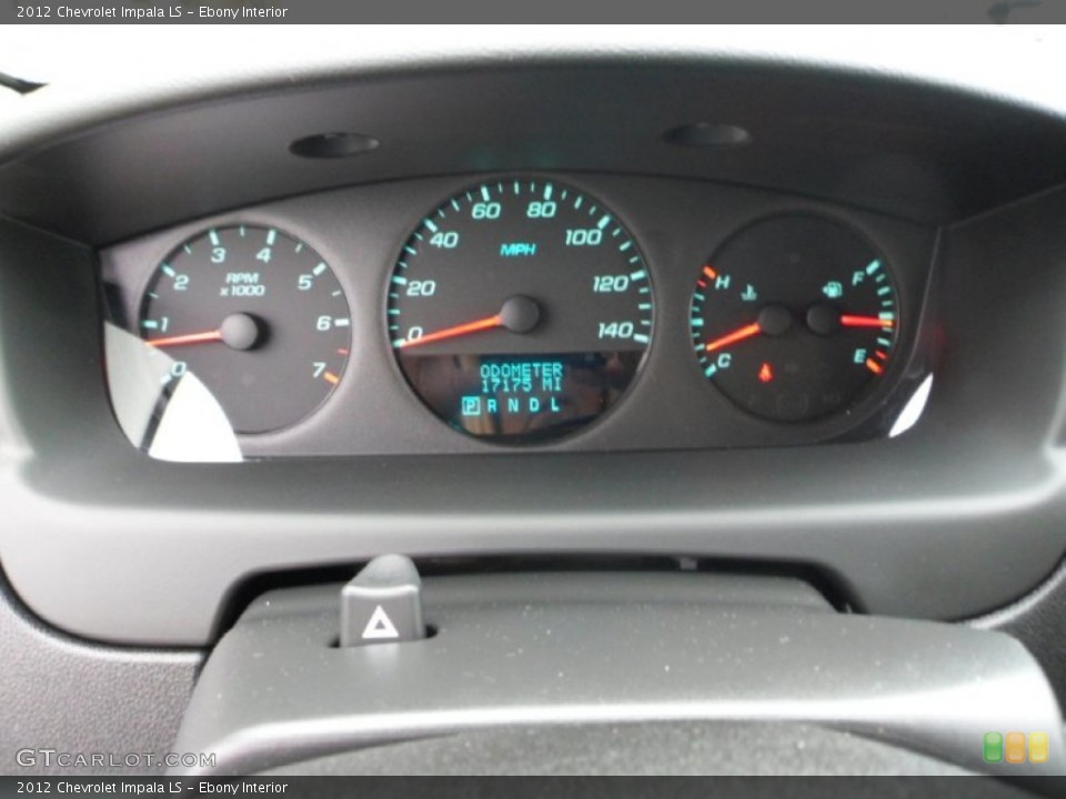 Ebony Interior Gauges for the 2012 Chevrolet Impala LS #64154655