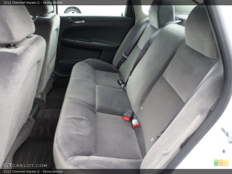 Ebony Interior Rear Seat for the 2012 Chevrolet Impala LS #64154673