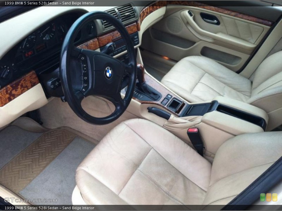 Sand Beige Interior Prime Interior for the 1999 BMW 5 Series 528i Sedan #64161712