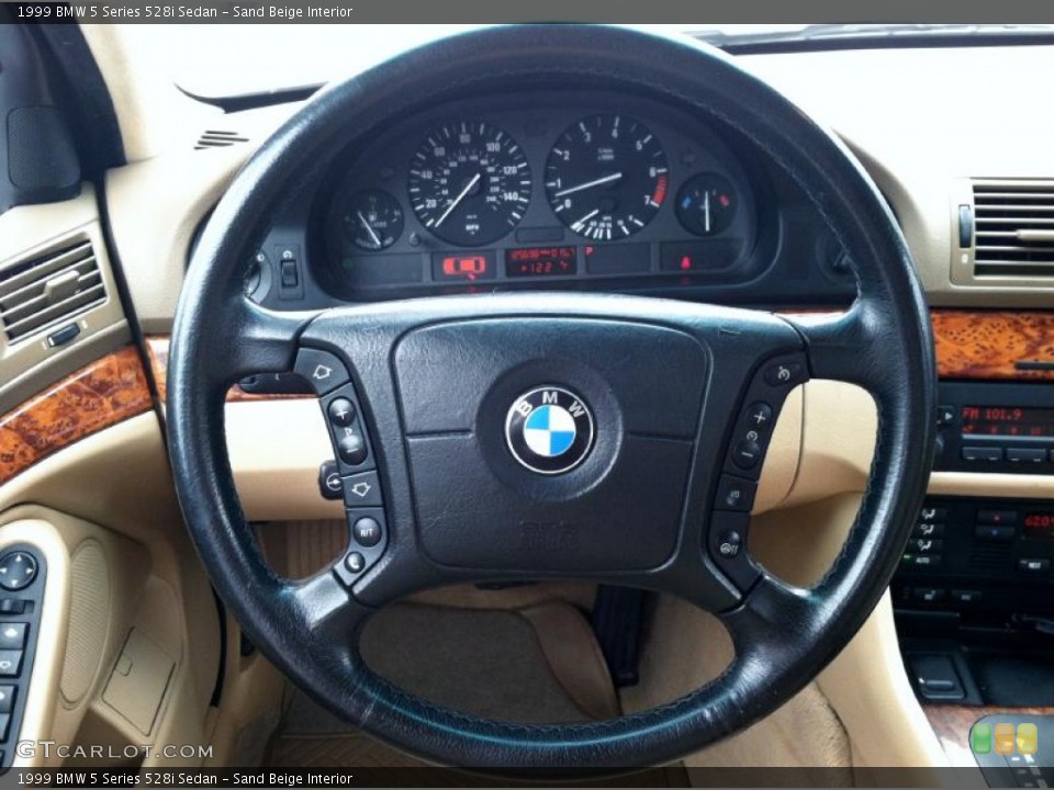 Sand Beige Interior Steering Wheel for the 1999 BMW 5 Series 528i Sedan #64161808