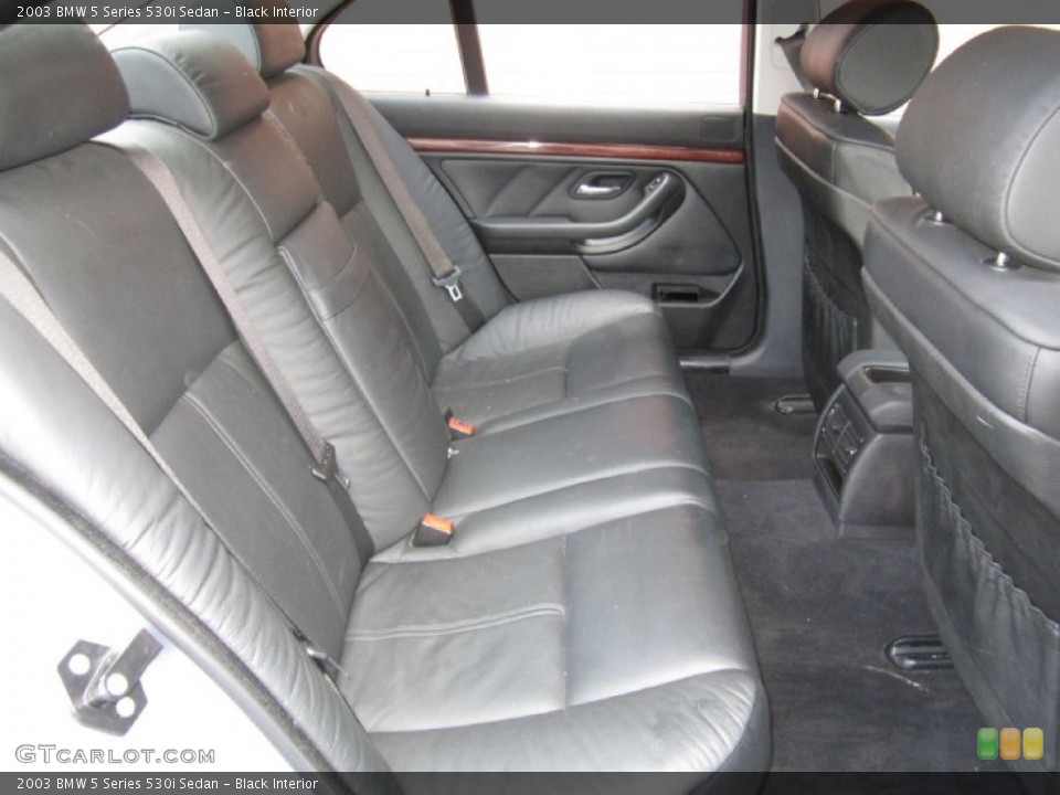 Black Interior Rear Seat for the 2003 BMW 5 Series 530i Sedan #64164301