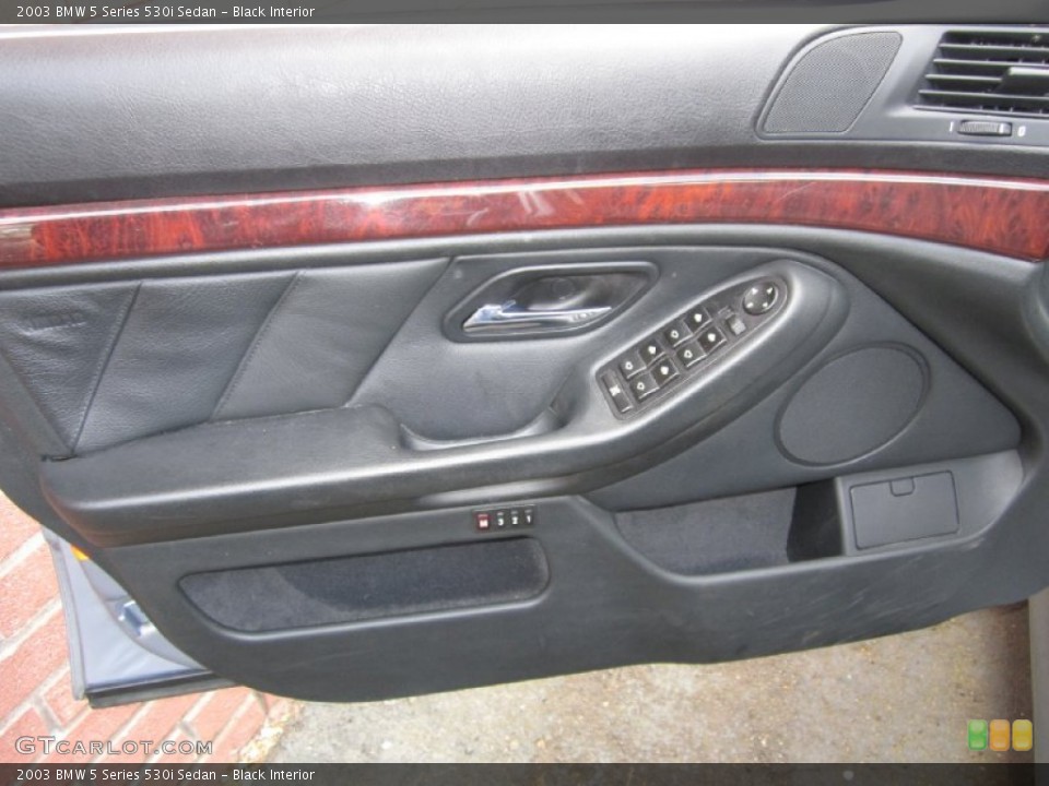 Black Interior Door Panel for the 2003 BMW 5 Series 530i Sedan #64164397