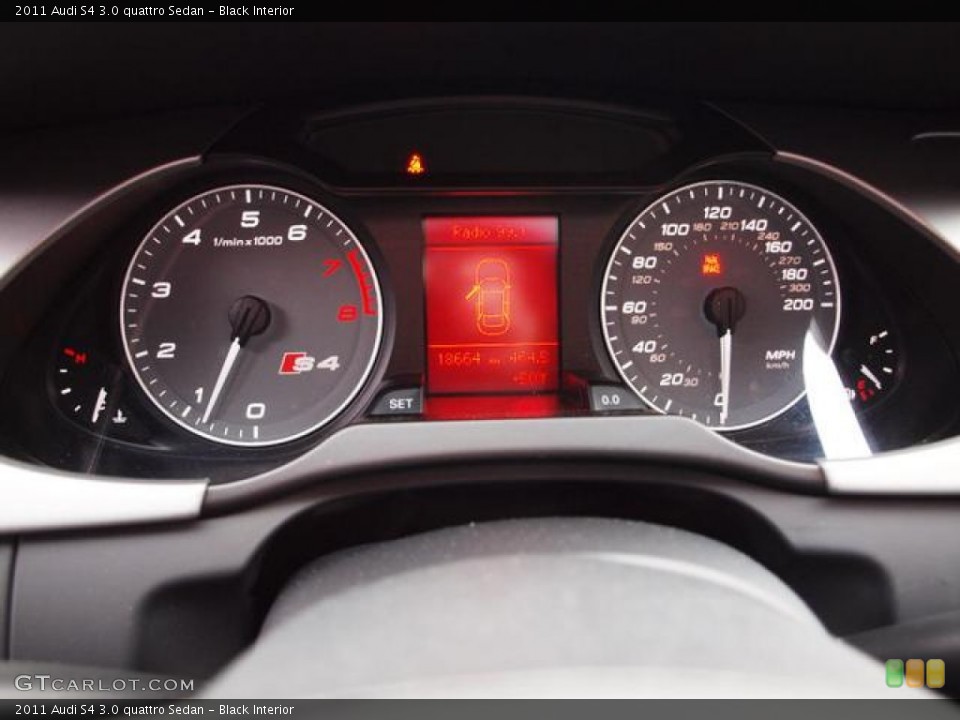 Black Interior Gauges for the 2011 Audi S4 3.0 quattro Sedan #64165078