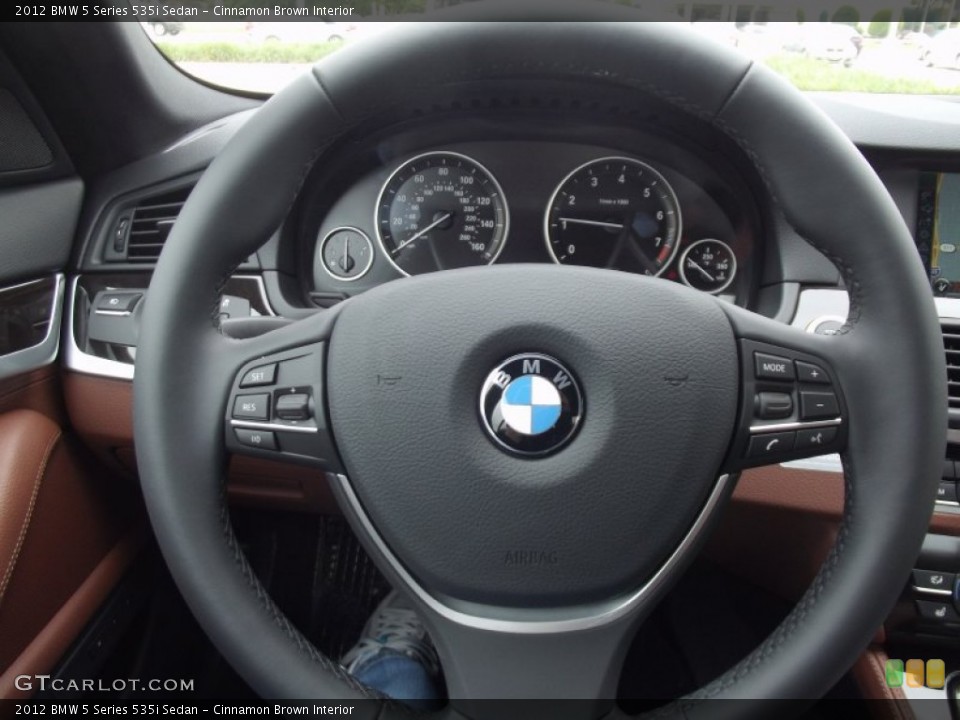 Cinnamon Brown Interior Steering Wheel for the 2012 BMW 5 Series 535i Sedan #64184096