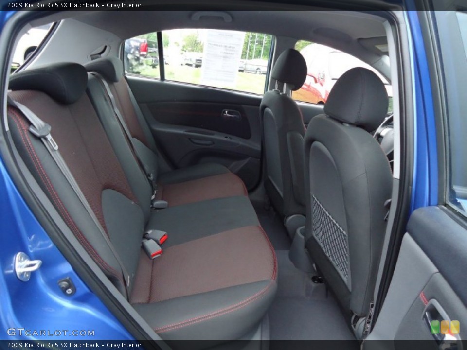 Gray Interior Rear Seat for the 2009 Kia Rio Rio5 SX Hatchback #64189496