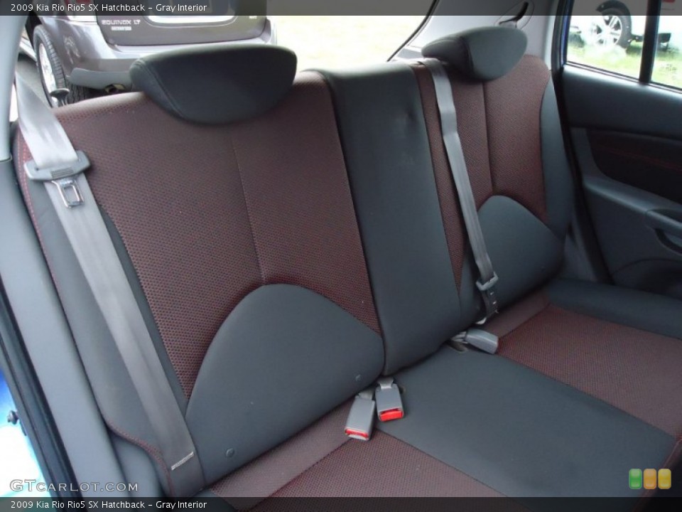 Gray Interior Rear Seat for the 2009 Kia Rio Rio5 SX Hatchback #64189505