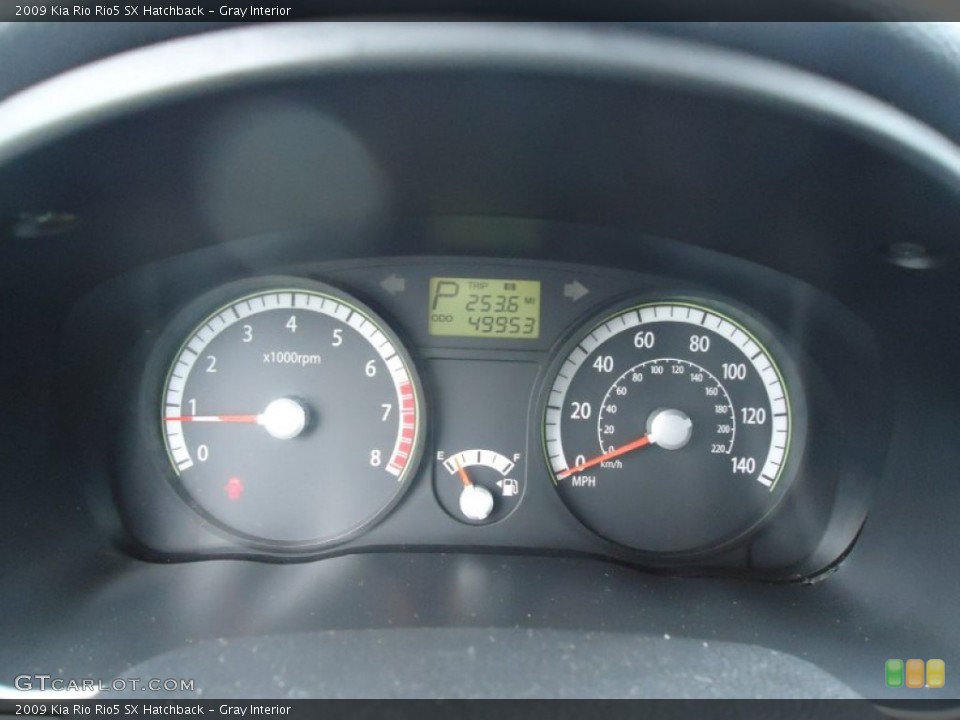Gray Interior Gauges for the 2009 Kia Rio Rio5 SX Hatchback #64189580