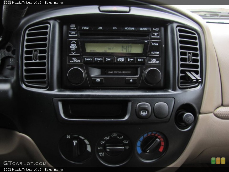 Beige Interior Controls for the 2002 Mazda Tribute LX V6 #64196081