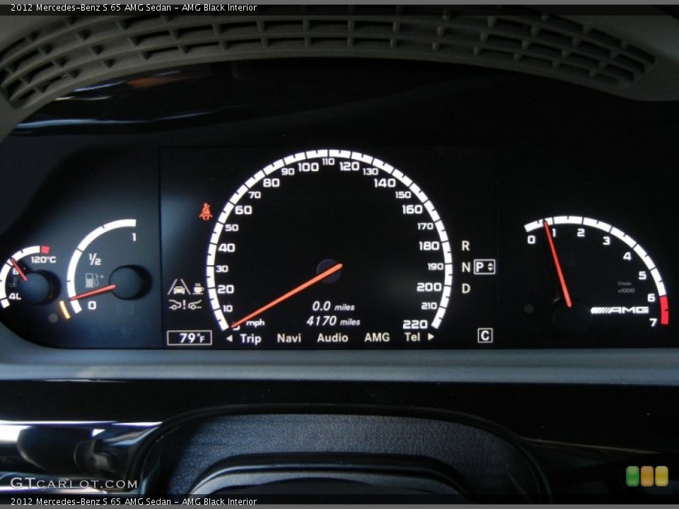 AMG Black Interior Gauges for the 2012 Mercedes-Benz S 65 AMG Sedan #64209518