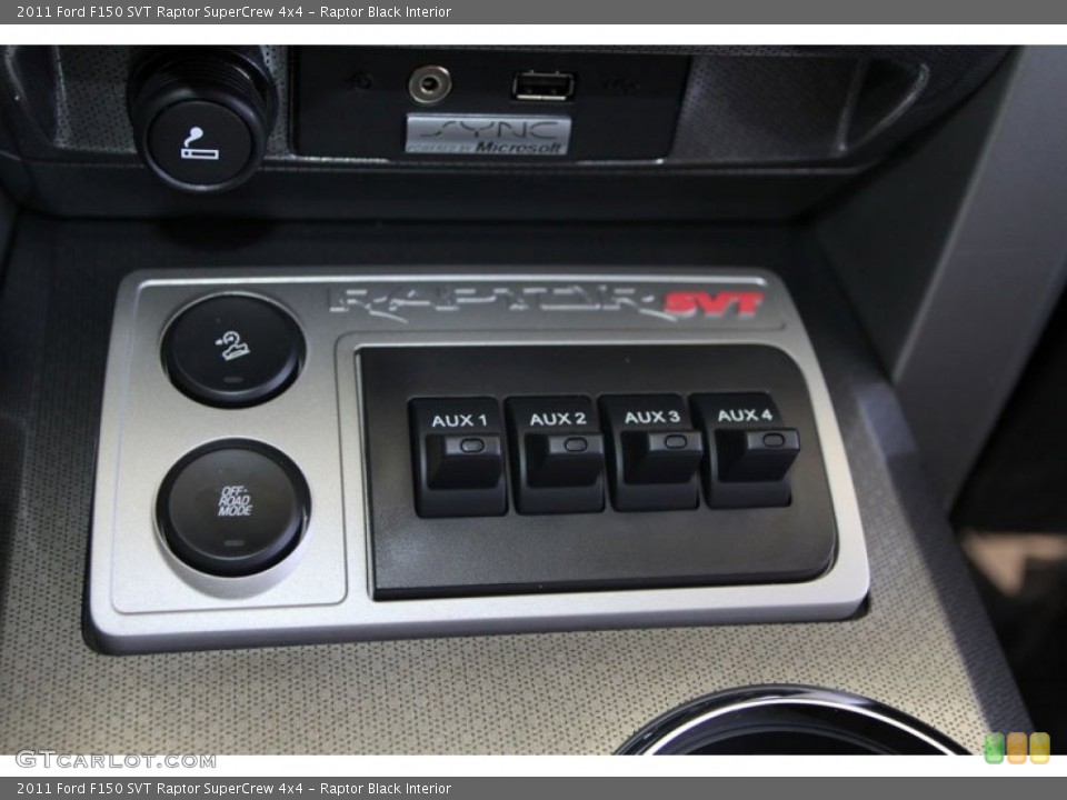 Raptor Black Interior Controls for the 2011 Ford F150 SVT Raptor SuperCrew 4x4 #64212844