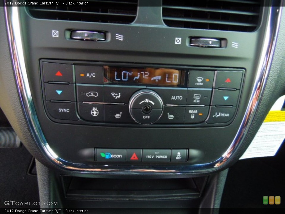Black Interior Controls for the 2012 Dodge Grand Caravan R/T #64224769