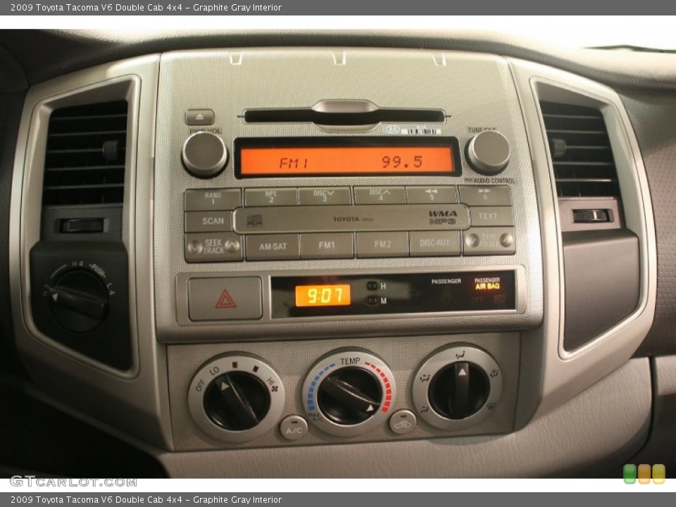 Graphite Gray Interior Controls for the 2009 Toyota Tacoma V6 Double Cab 4x4 #64227563