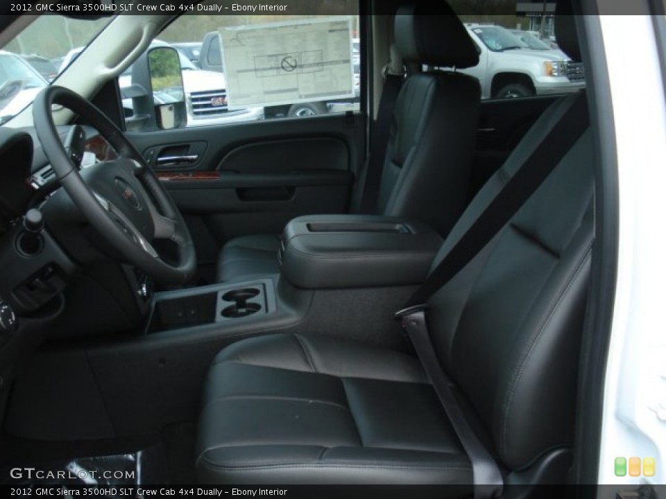 Ebony Interior Photo for the 2012 GMC Sierra 3500HD SLT Crew Cab 4x4 Dually #64234885