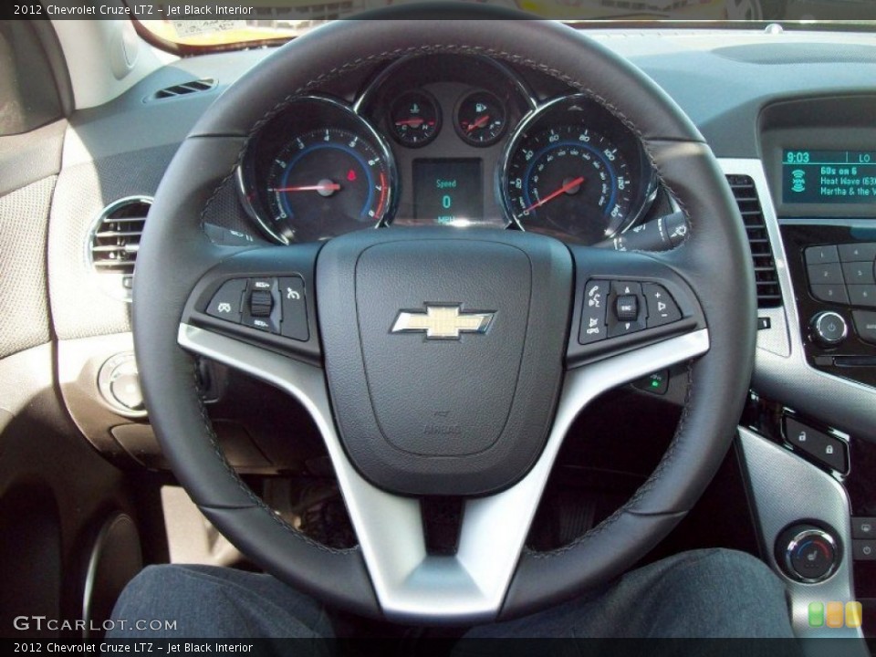 Jet Black Interior Steering Wheel for the 2012 Chevrolet Cruze LTZ #64241795