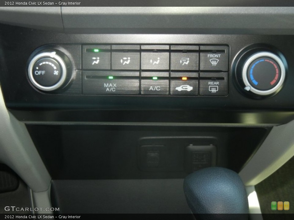 Gray Interior Controls for the 2012 Honda Civic LX Sedan #64242964