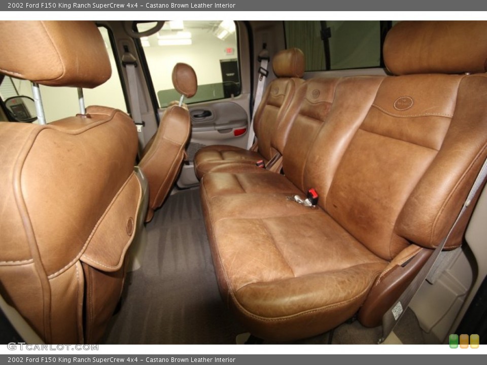 Castano Brown Leather Interior Rear Seat for the 2002 Ford F150 King Ranch SuperCrew 4x4 #64249136