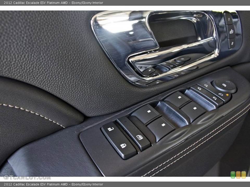 Ebony/Ebony Interior Controls for the 2012 Cadillac Escalade ESV Platinum AWD #64251038